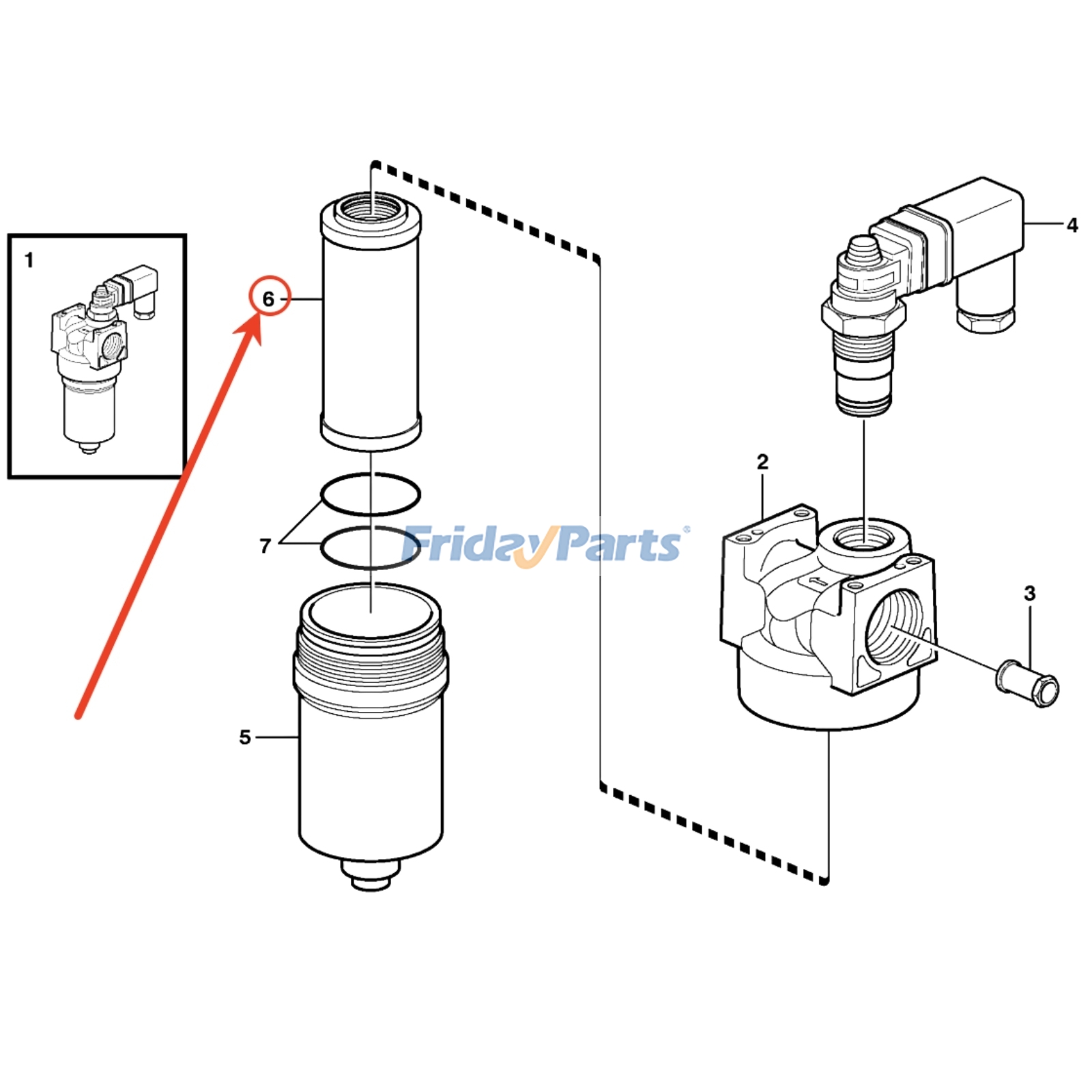 FridayParts Hydraulic Filter
