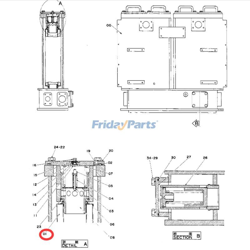 Hydraulikfilter EX165 UH051 UH052 UH061 UH081 UH171Für HITACHI