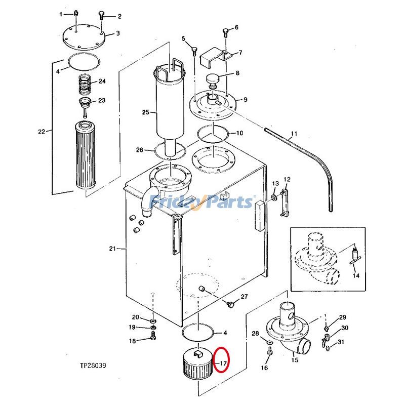 Hydraulikfilterfür BaggerFür JOHN DEERE
