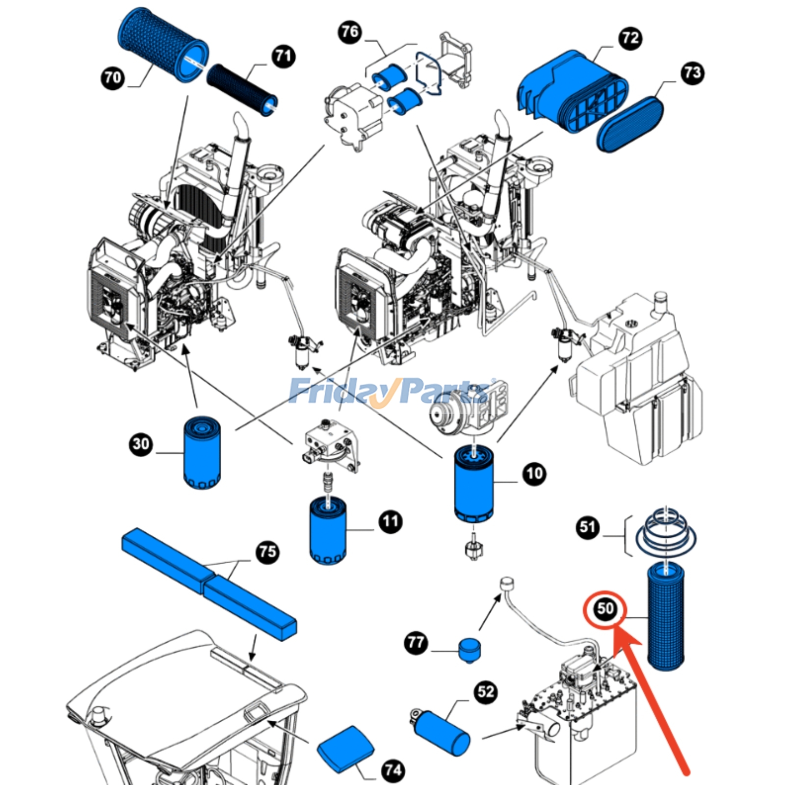 Hydraulic Filter for Harvester