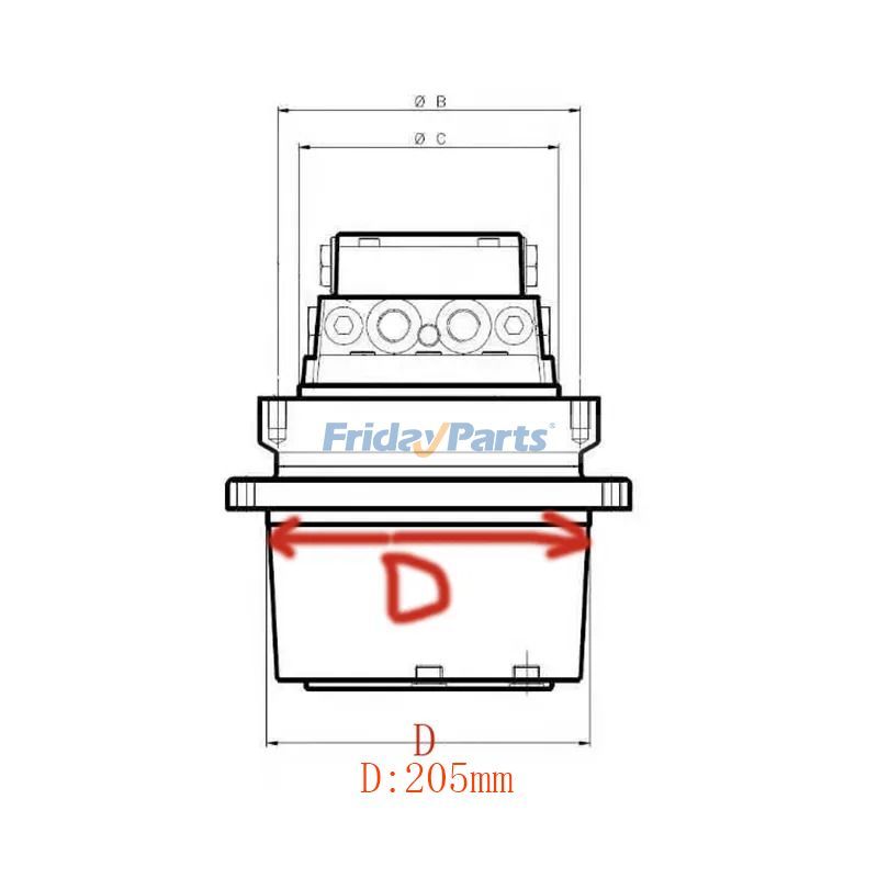 エクスカベーター トラベルモーターアセンブリ