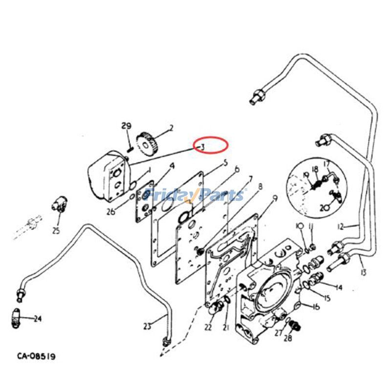 FridayParts Hydraulic Gear Pump