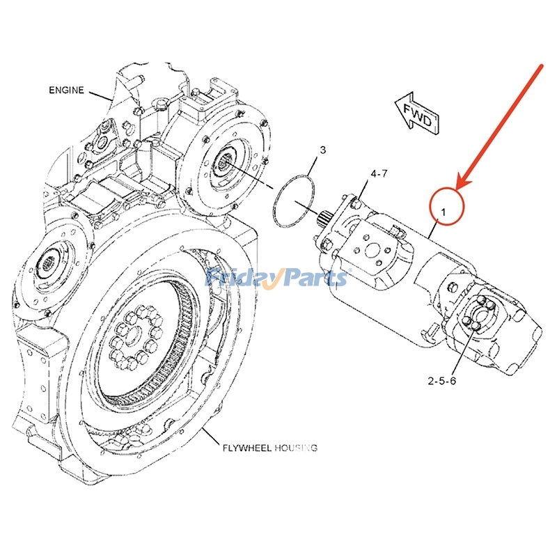FridayParts Hydraulische Zahnradpumpe