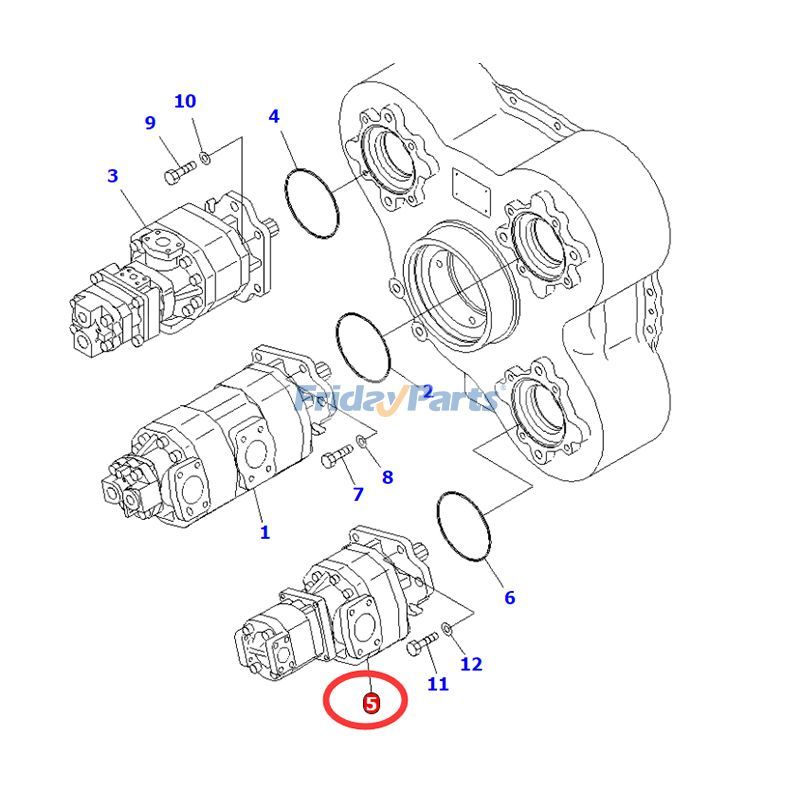 用コマツ ダンプトラック HM350-2 HM350-2R 用油圧ギアポンプ 705-95-05100