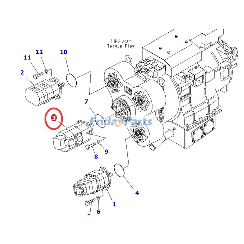 KOMATSU用オフロードトラック用油圧ギアポンプダンプ