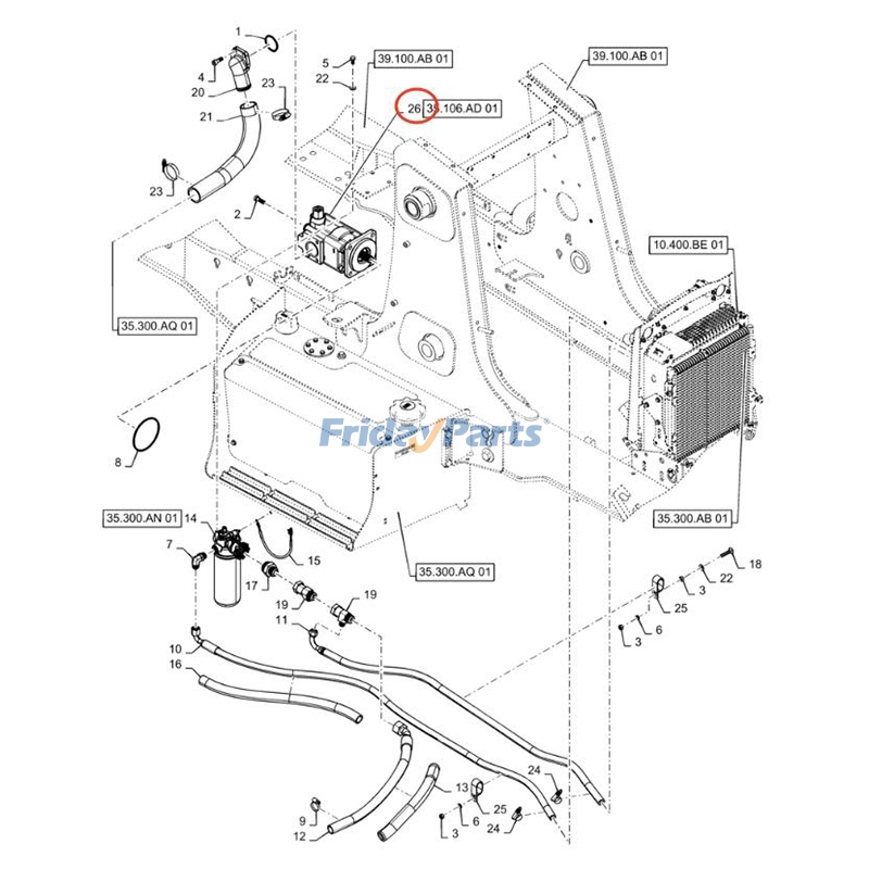 New Holland用用ニューホランドローダーU80C用油圧ギアポンプ 87434672 87429715 3249110445