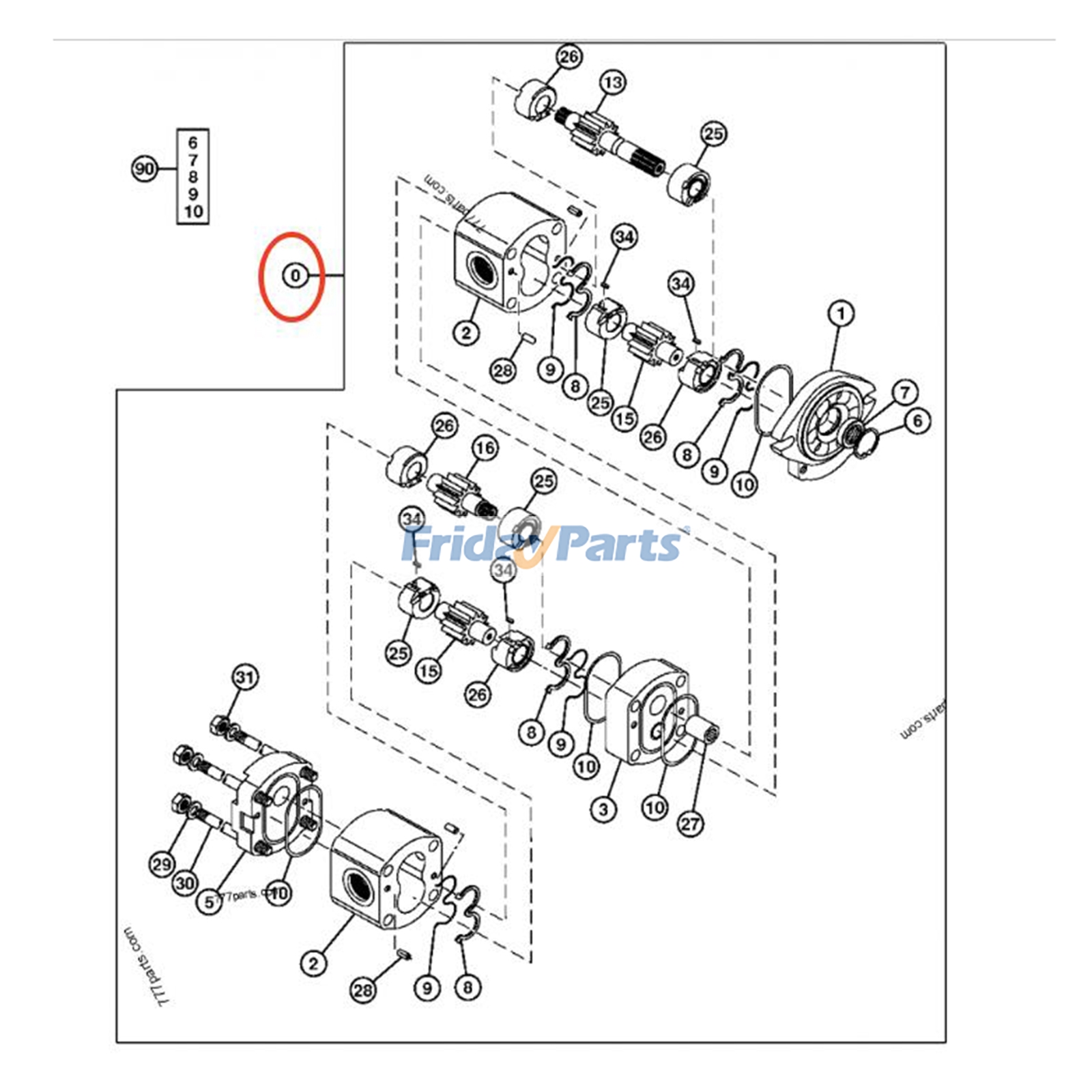  Hydraulic Gear Pump For JOHN DEERE