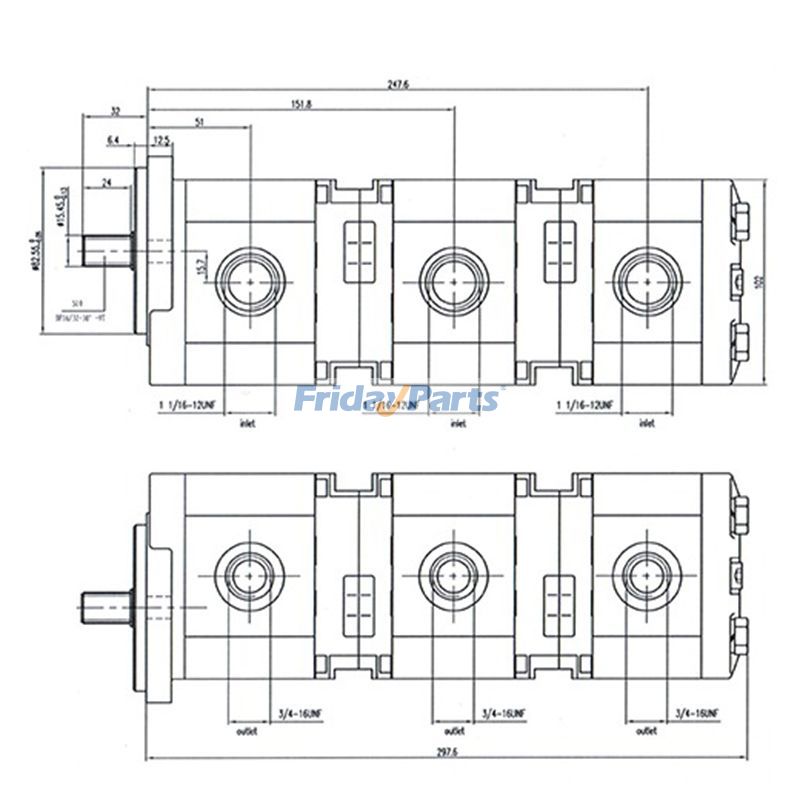 ハーベスター 油圧ギアポンプ