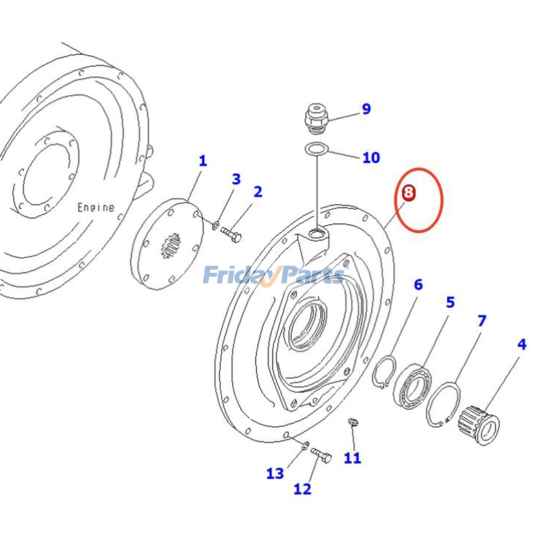 FridayParts Deckel für Hydraulikzahnradpumpe