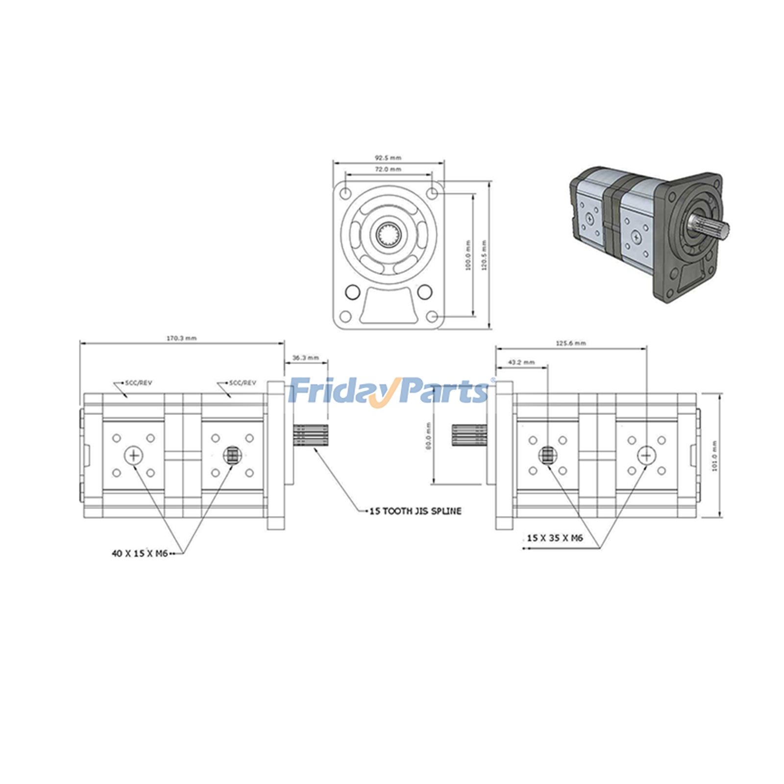 Hydraulic Gear Pump for Excavator