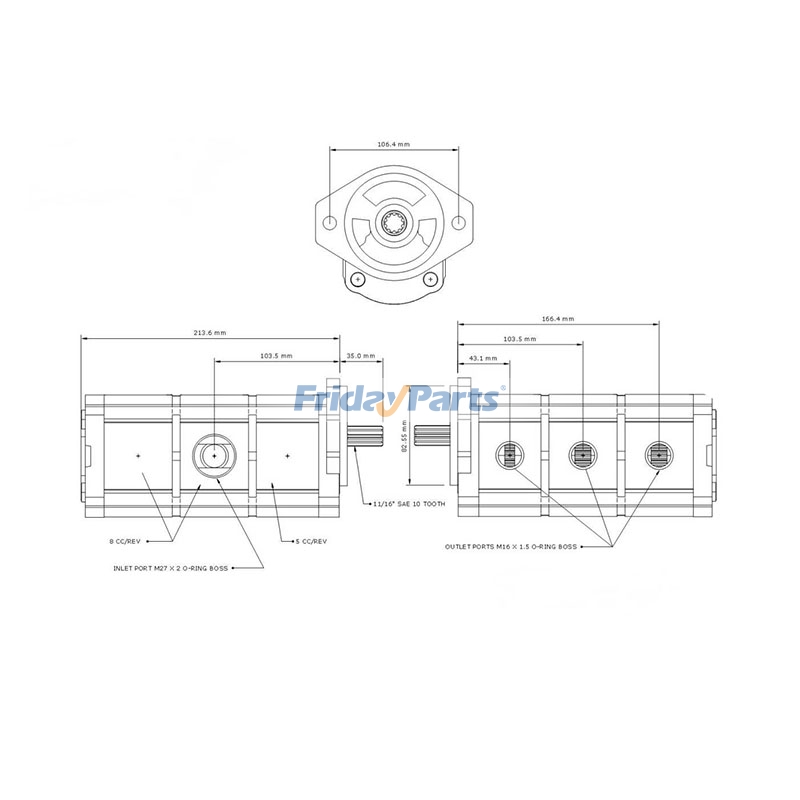 Hydraulic Gear Pump for Excavator
