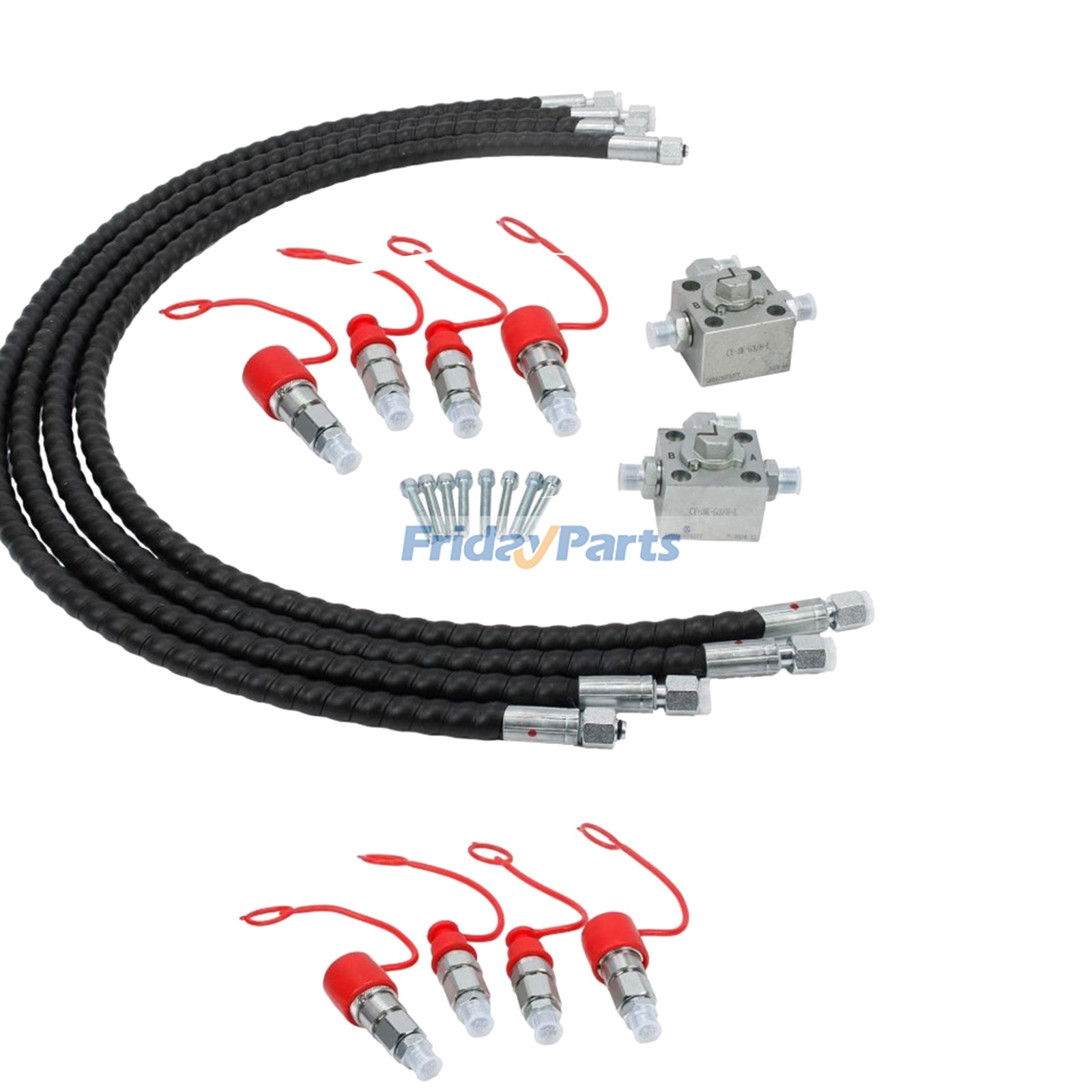 Conector rápido de válvula en T para manguera hidráulica para miniexcavadoras de menos de 2 toneladas