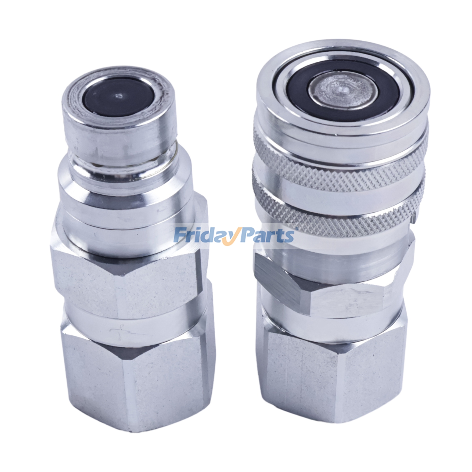 Hydraulic Male & Female Flat Face Coupler Kit AT312470 KV14216 for John Deere 110TLB 210G 244J 260 280 310J 312GR 315 317P 318D 320P 324J 328D 332D 410K 710K CT322