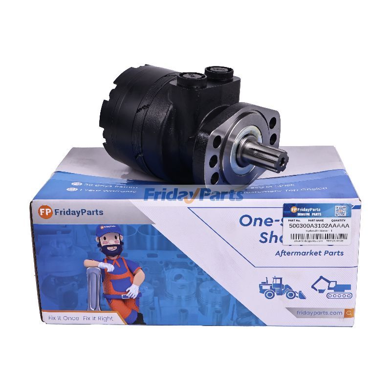 Aftermarket White RE 500 Series 500300A5102AAAAA Hydraulic Motor for Loader Tractor Excavator