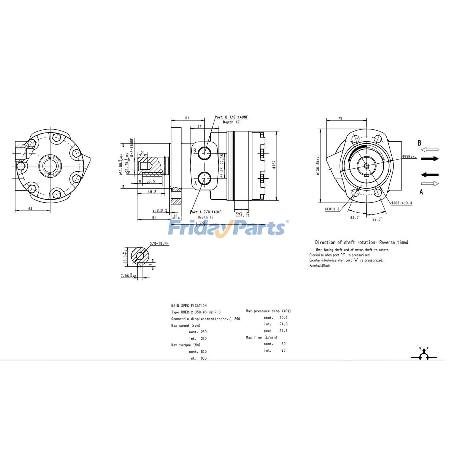 Hydraulic Motor for Excavator,Forklift,Harvester