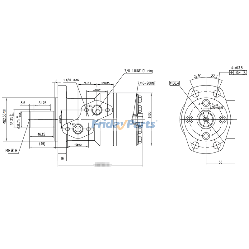 Replacement Hydraulic Motor OMR315 for Sauer Danfoss for Others