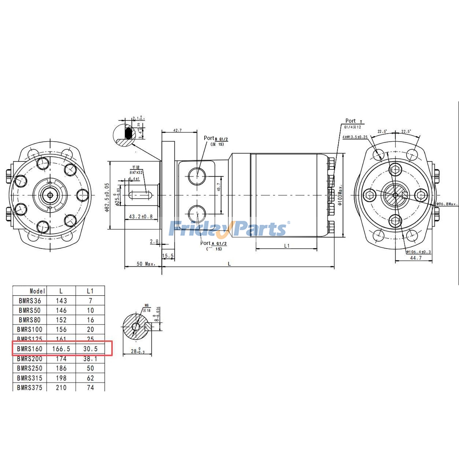 Hydraulic Motor for Forklift,Loader