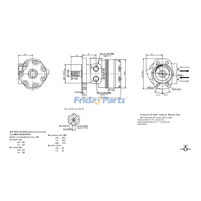 Hydraulic Motor for Excavator,Harvester,Loader