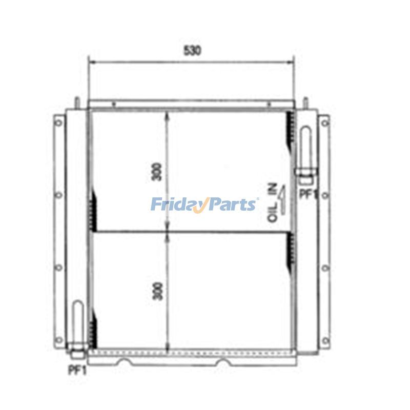Hydraulikölkühler 0995647 für Caterpillar CAT Bagger E300B