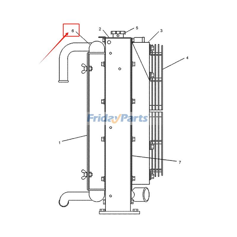Refroidisseur d'huile hydrauliquepour Moteur,Pelle