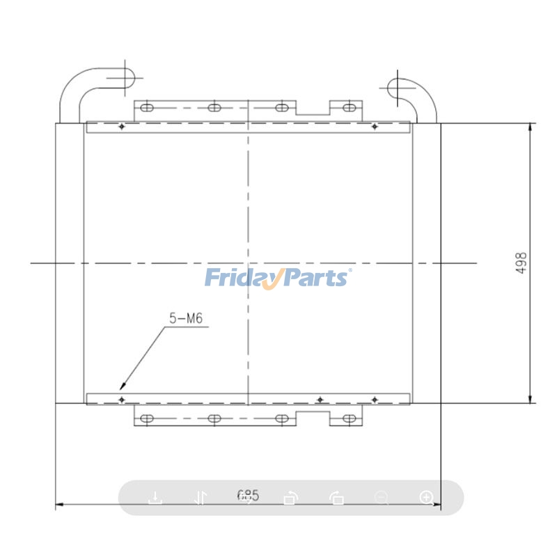 Hydraulikölkühler 11M8-43120 für Hyundai Bagger R55-7 R55-7A R55W-7 R55W-7A