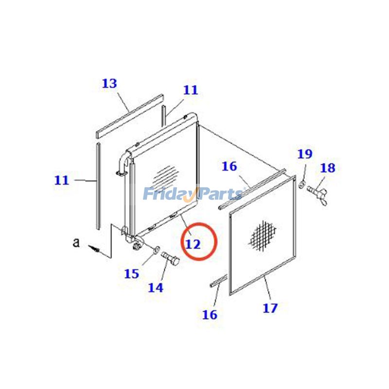 Refroidisseur d'huile hydrauliquepour Pelle