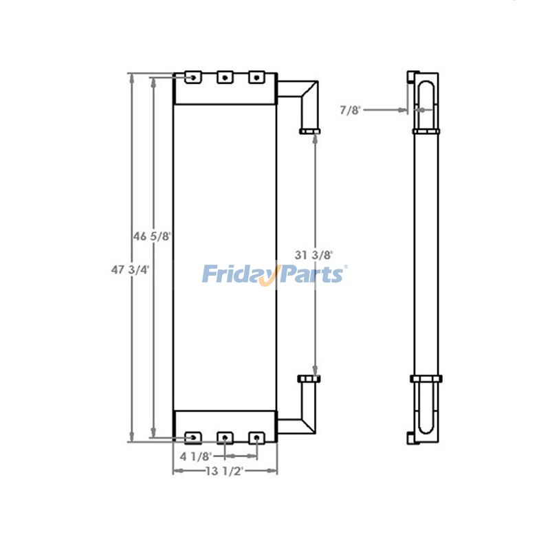 Refroidisseur d'huile hydrauliquepour Pelle
