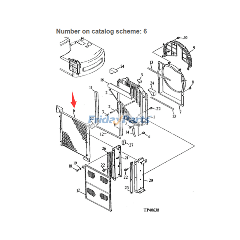 Hydraulic Oil Cooler 4285627 for John Deere Excavator 490E for less