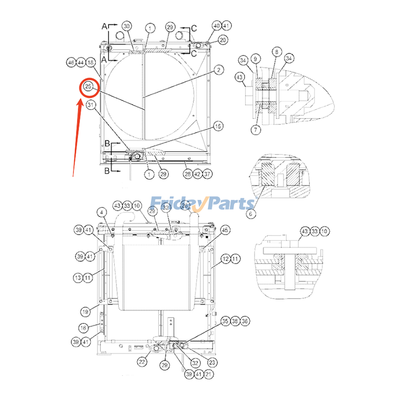 Hydraulic Oil Cooler for Engine,Excavator