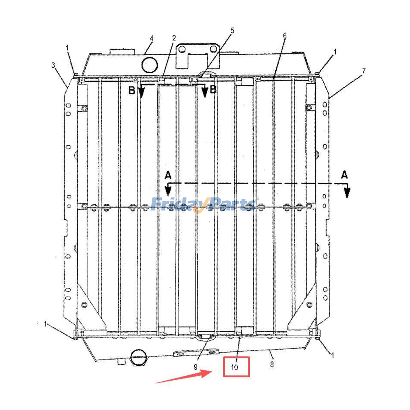 Enfriador de aceite hidráulico 7C-8242 para topadora de cadenas Caterpillar CAT D6H D6N D7H Para CAT