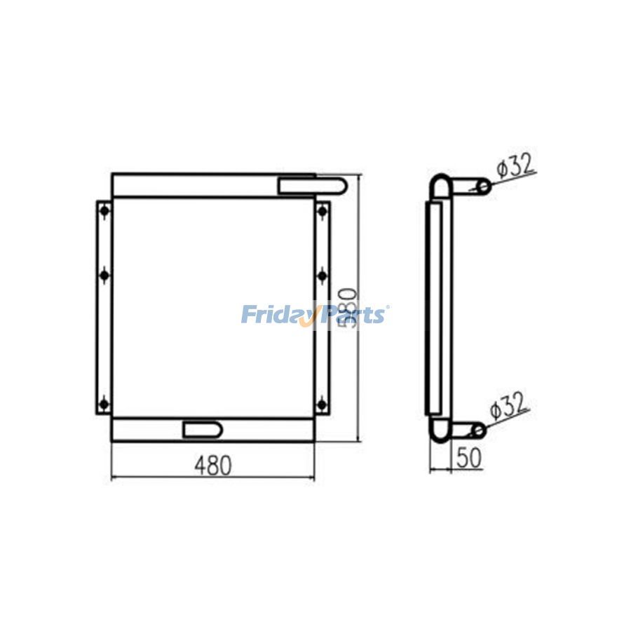 Hydraulic Oil Cooler Ass'y 201-03-71121 for Excavator