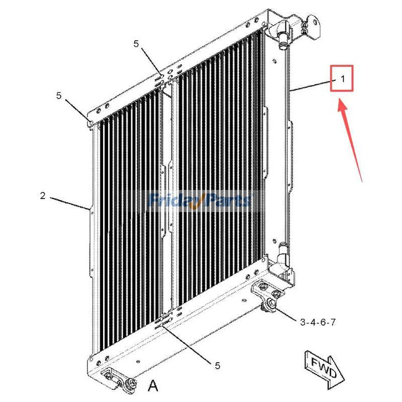 Noyau de refroidisseur d'huile hydrauliquepour Moteur,Chargeur