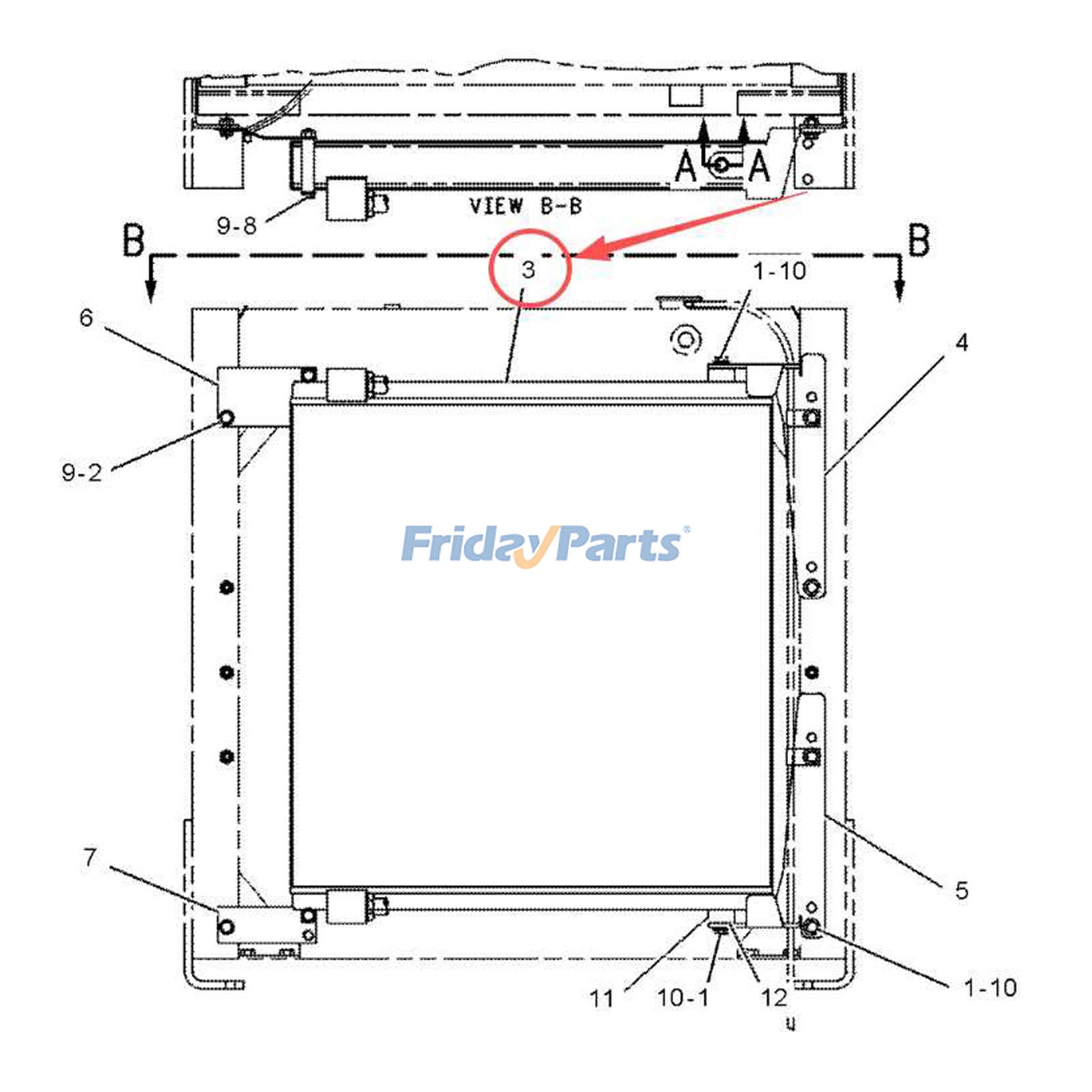 Hydraulic Oil Cooler Core Assembly for Engine,Loader