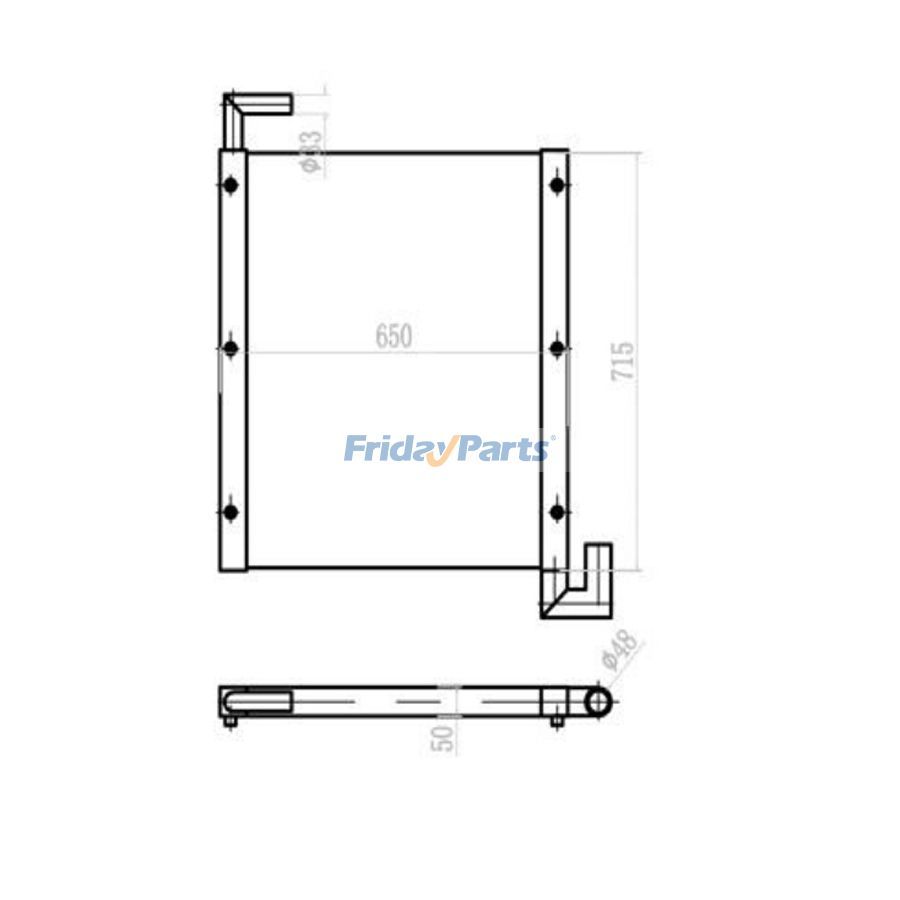 Hydraulic Oil Cooler 4285627 for Isuzu Engine 4BD1 Hitachi Excavator EX100-3 EX120-3 for less