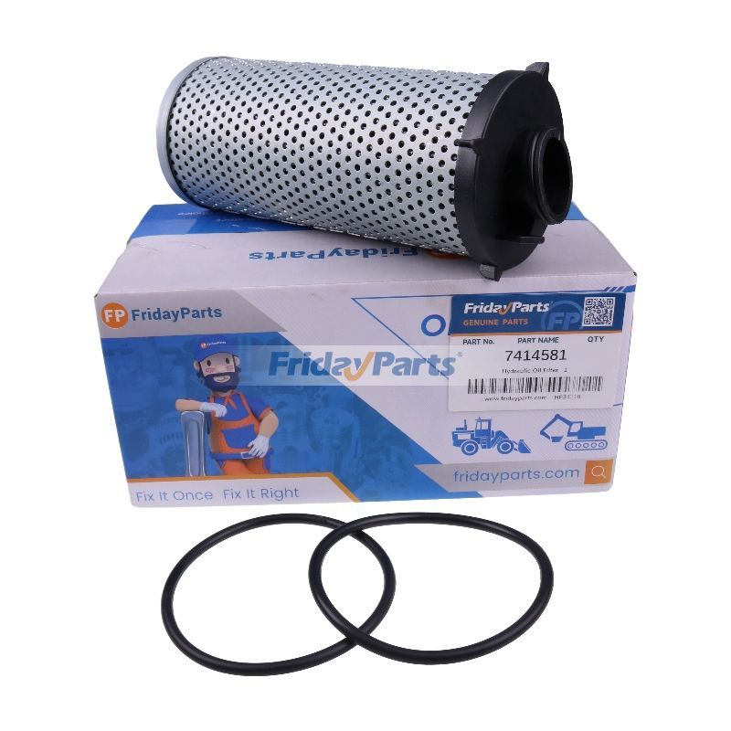 Hydraulic Oil Filter With O-rings 7414581 for Bobcat Loader S450 S550 S570 S590 T450 S510 S530 T590 T595 T550 S595