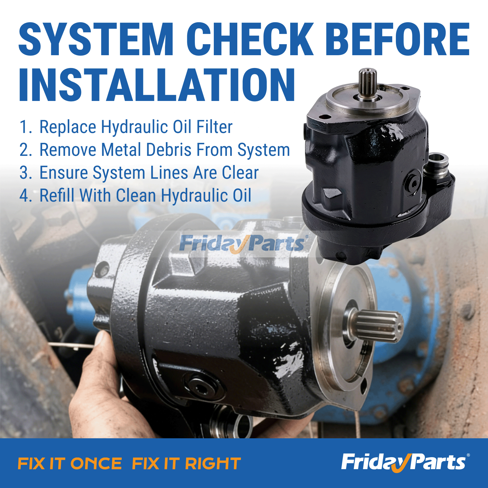 Hydraulic Pump 1343659C2 for CASE Tractor 5140 5150 5220 5230 5240 5120 5250 5130