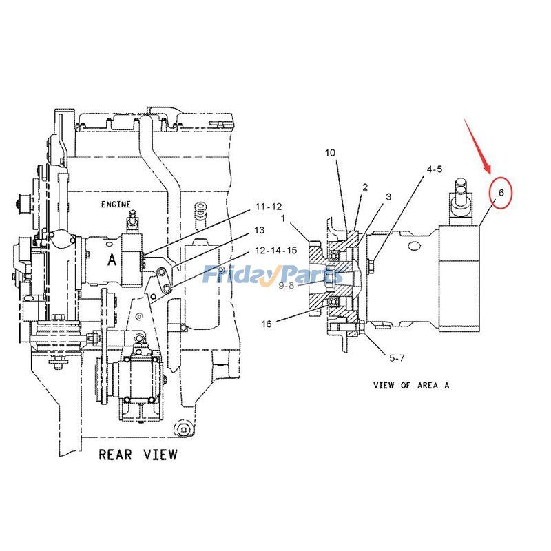 Hydraulic Pump 150-5883 for Caterpillar CAT 345B Excavator 3176C Engine