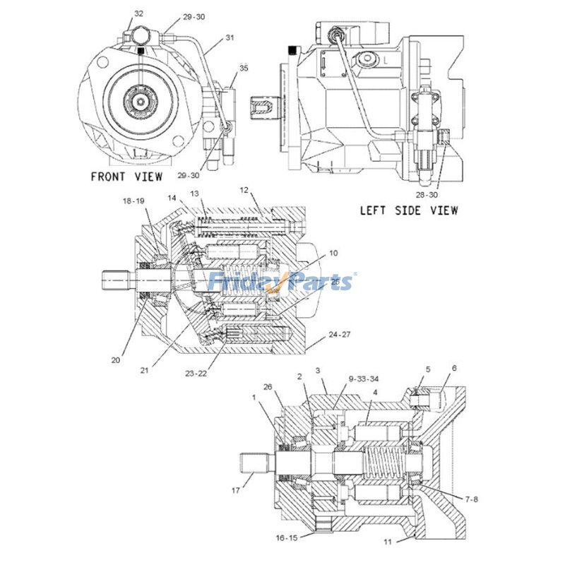 Hydraulic Axial Piston Pump for Engine,Loader