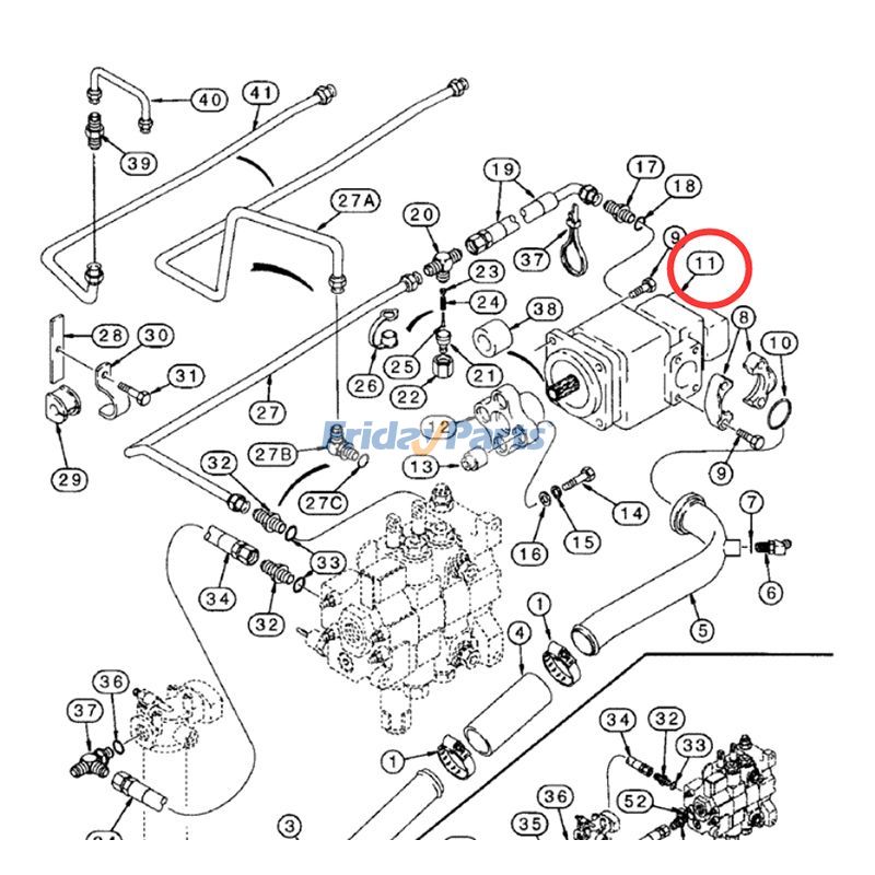 CASE用ローダー用油圧ポンプバックホー
