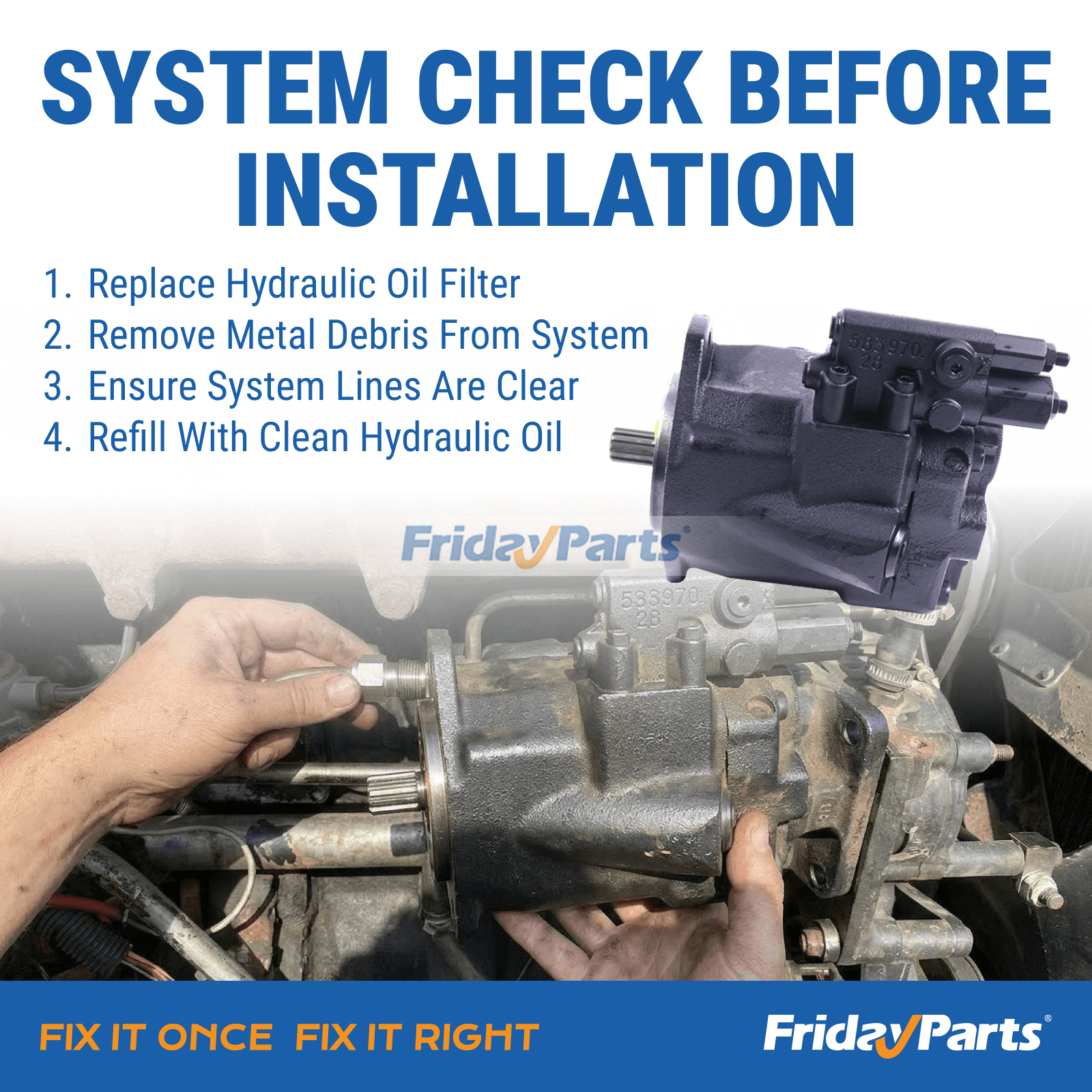 Hydraulic Pump compatible with Tractor