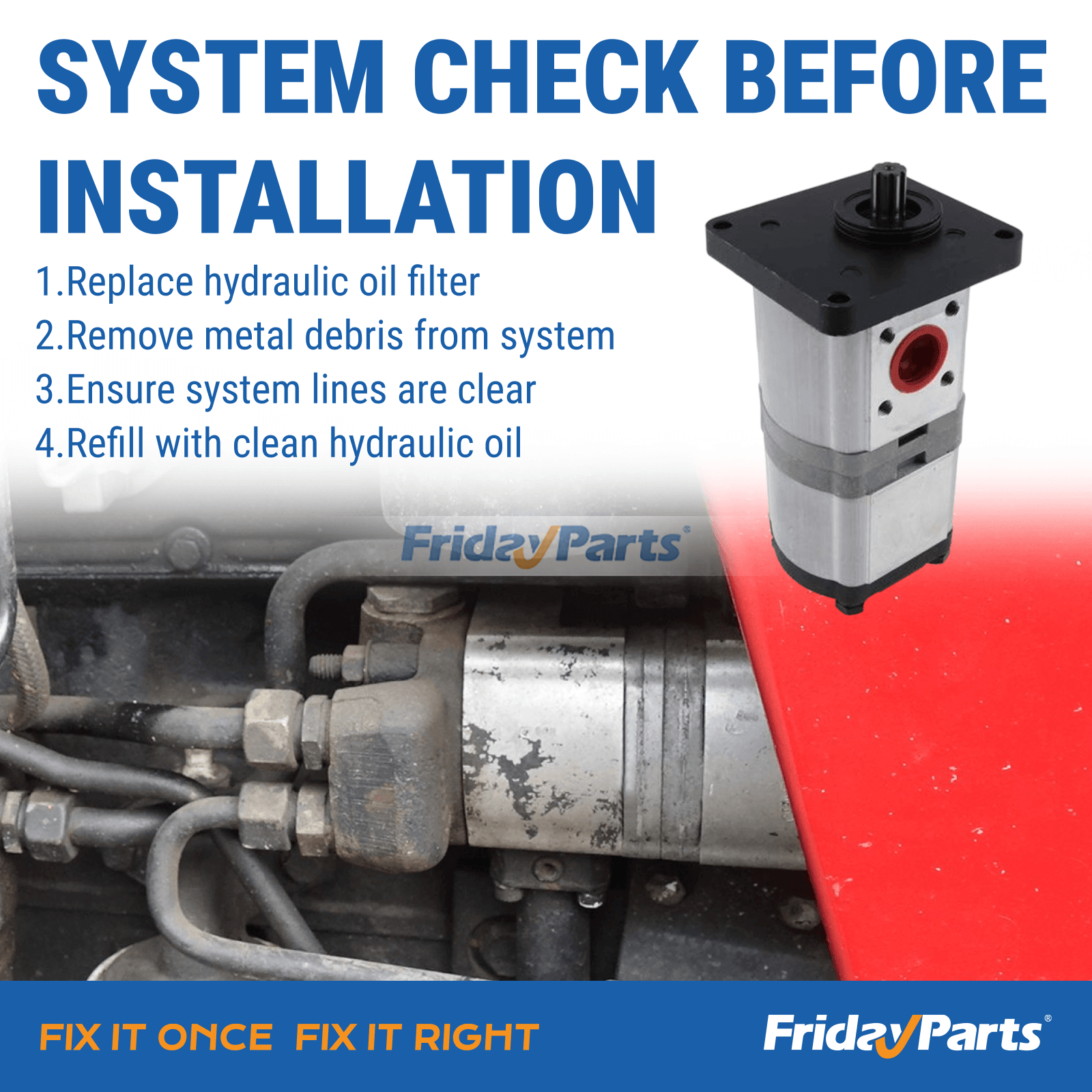 Hydraulic Pump 47129337 for CASE FARMALL 105N 75N 85C 95C JX1070U JX1080U JX1090U JX1095C JX1100U