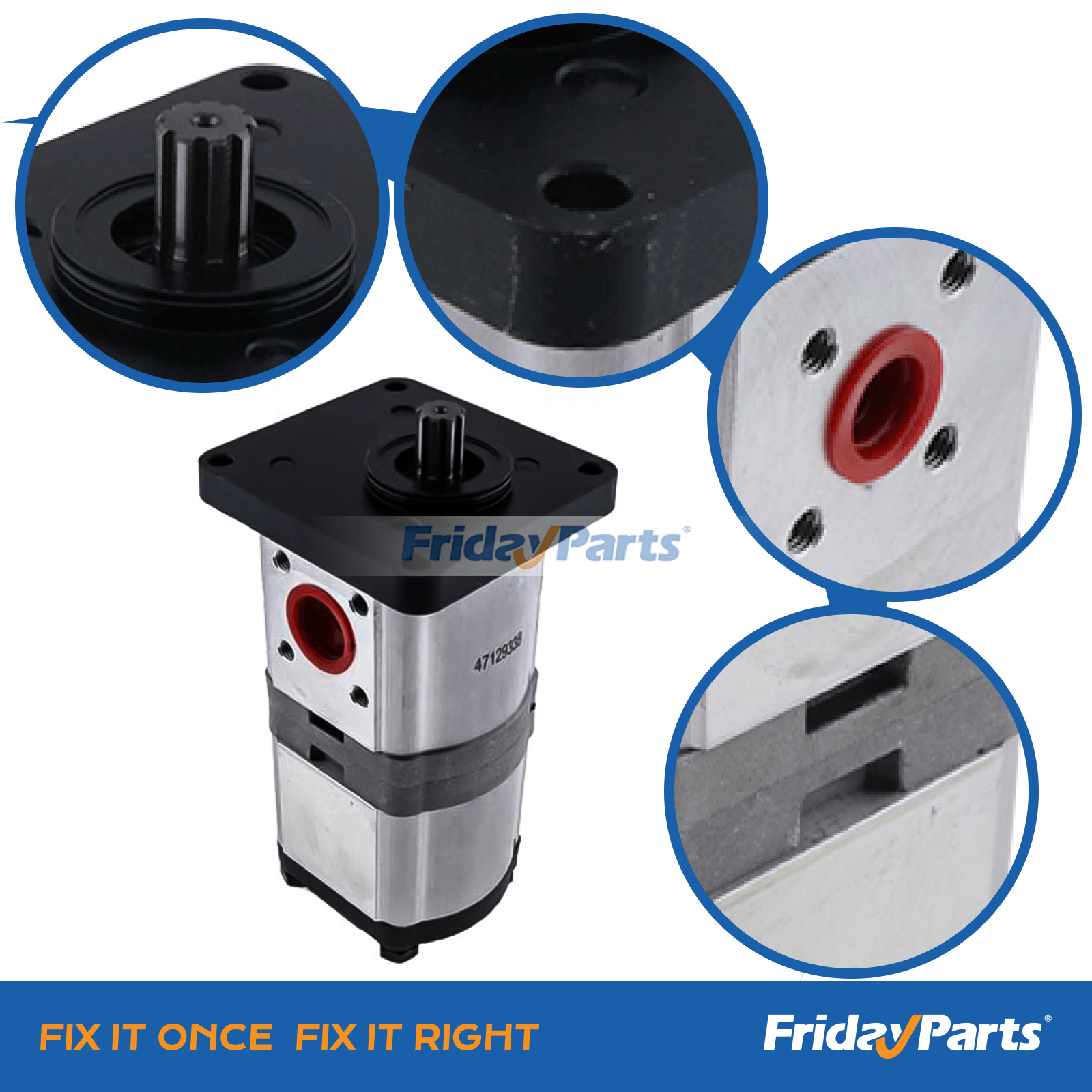 Bomba hidráulica 47129337 para New Holland T4.105F T4.75V T4.95V T4020 T4030V T4040F T4050 T5040 T5070 TN85SA TN95DA