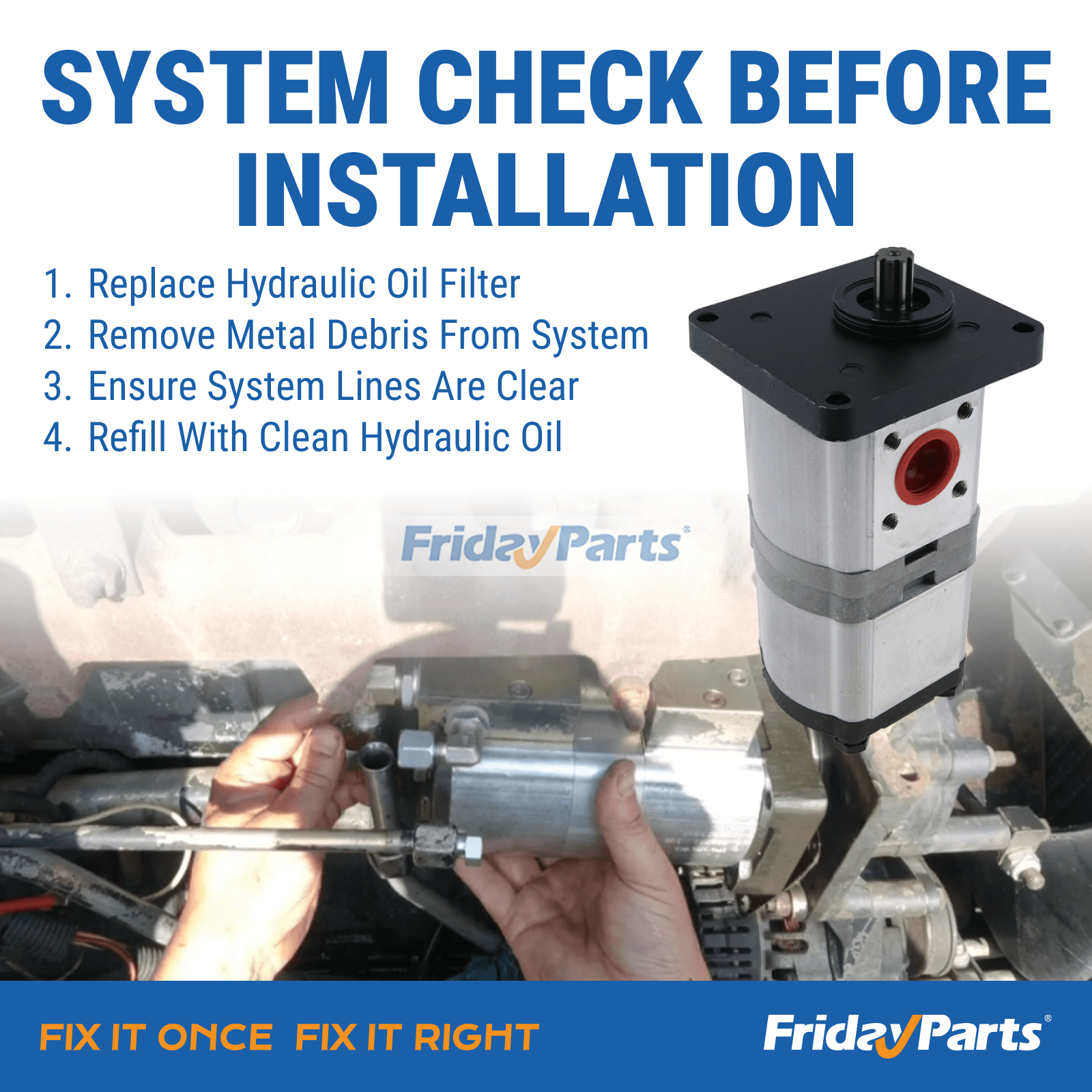 Bomba hidráulica 47129337 para New Holland T4.105F T4.75V T4.95V T4020 T4030V T4040F T4050 T5040 T5070 TN85SA TN95DA para Tractor Para New Holland FridayParts