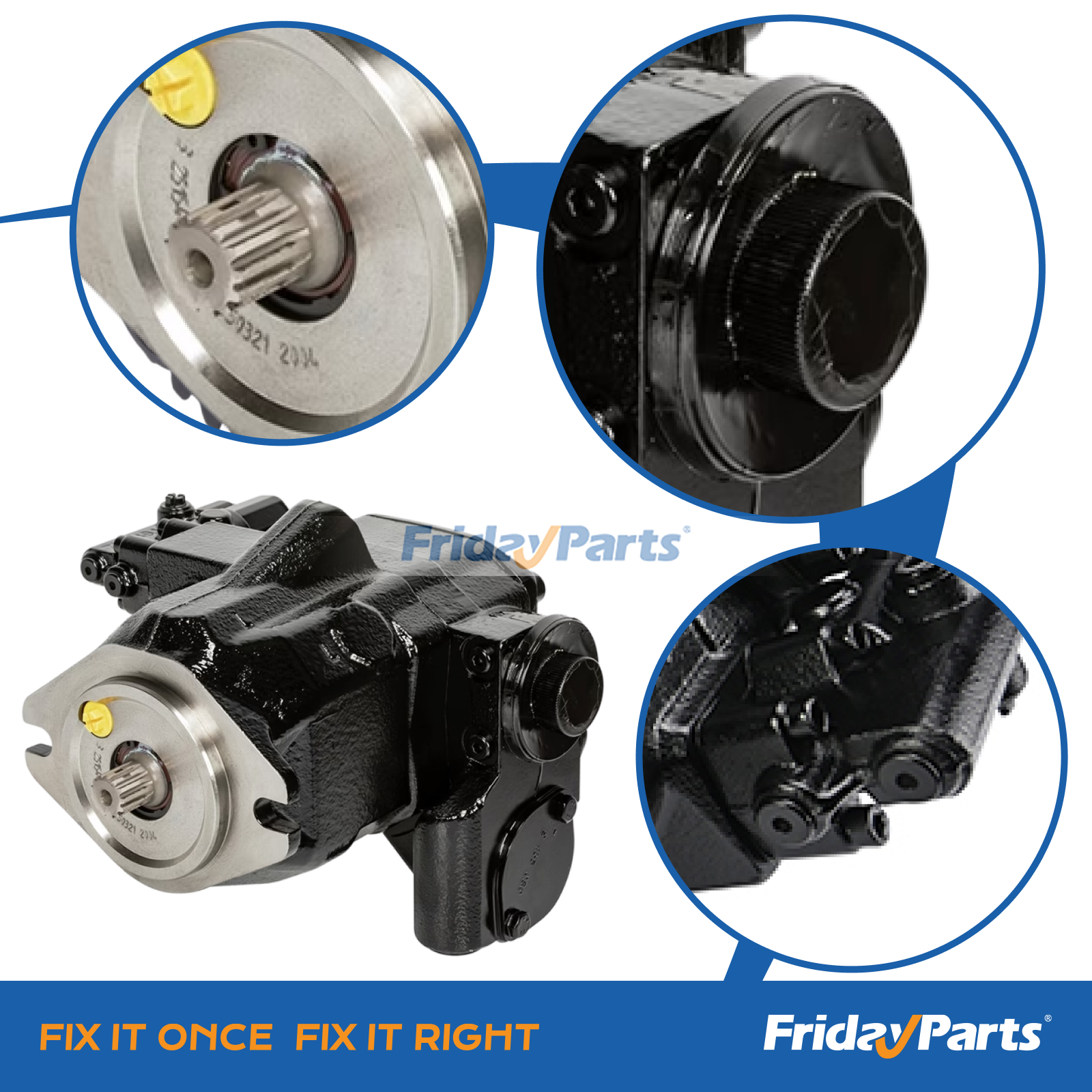 Pompe hydraulique 5198694 51986940 pour tracteur New Holland T6010 T6020 T6050 T7030 T7060 TM130 TM175 TS100A TS115ApourPour New Holland