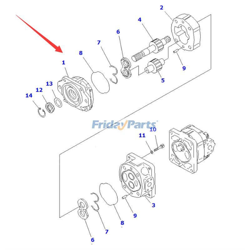 Bomba hidráulica 705-22-36080 para camión volquete Komatsu HD255-5 HD255-5EO HD325-6 HD325-6W HD405-6 Para KOMATSU