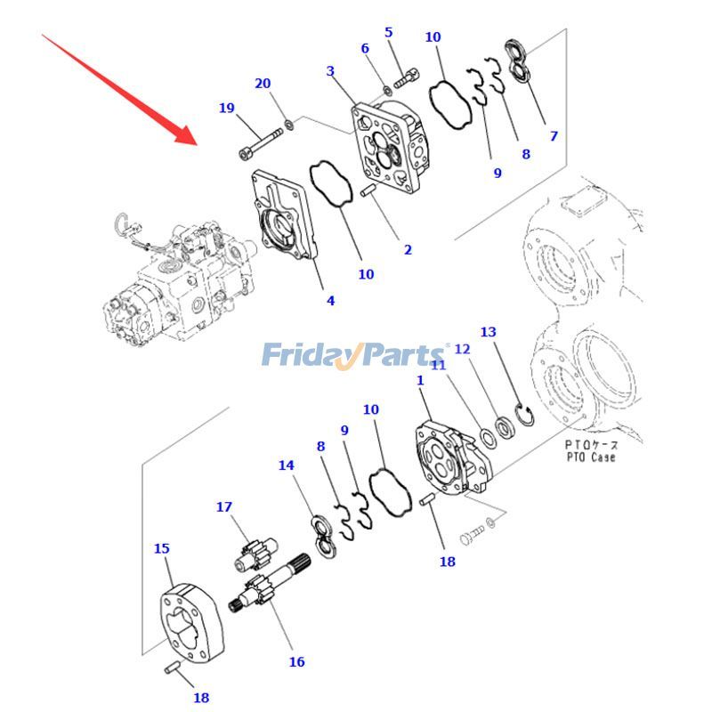 Bomba hidráulica 705-22-36470 para camión volquete Komatsu HM400-3 HM400-3R HM400-3M0 HM400-5 HM400-5E0 Para KOMATSU