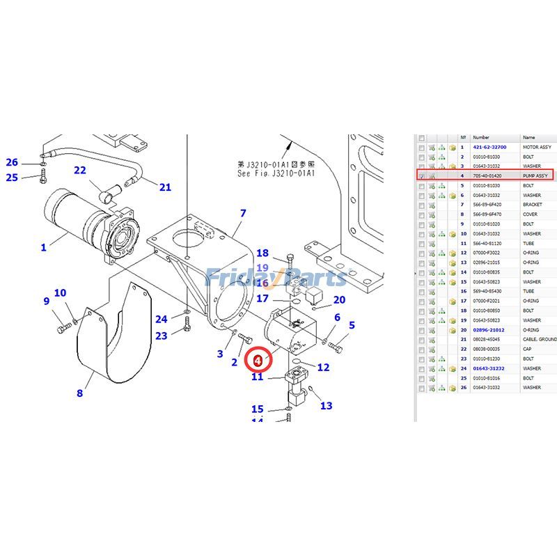 Bomba hidráulica 705-40-01420 para camión volquete Komatsu HD325-7 HD325-7R HD405-7 HD605-7 HD465-7 Para KOMATSU