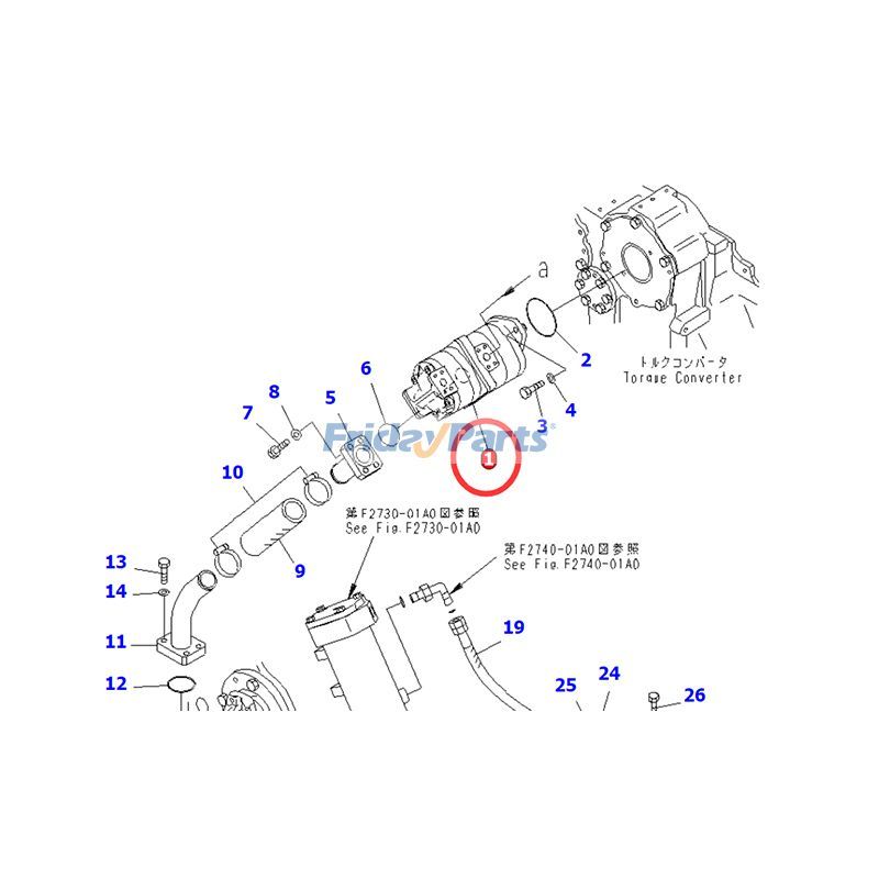 Bomba hidráulica 705-51-20841 para excavadora Komatsu D61EX-15E0-BW D61PX-15E0-BW Para KOMATSU