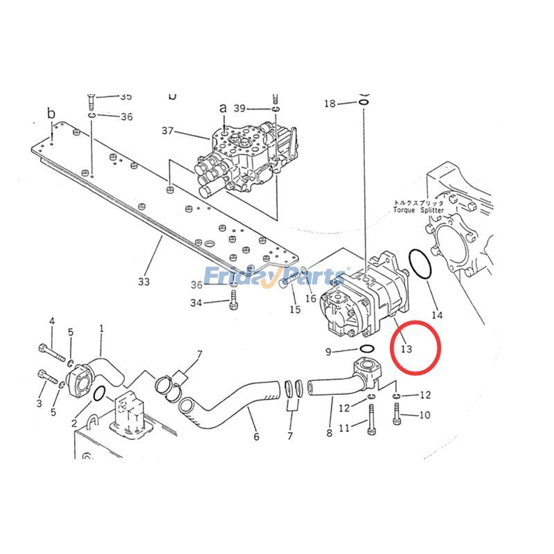 Bomba hidráulica 705-51-30110 para excavadora Komatsu D66S-1 Para KOMATSU