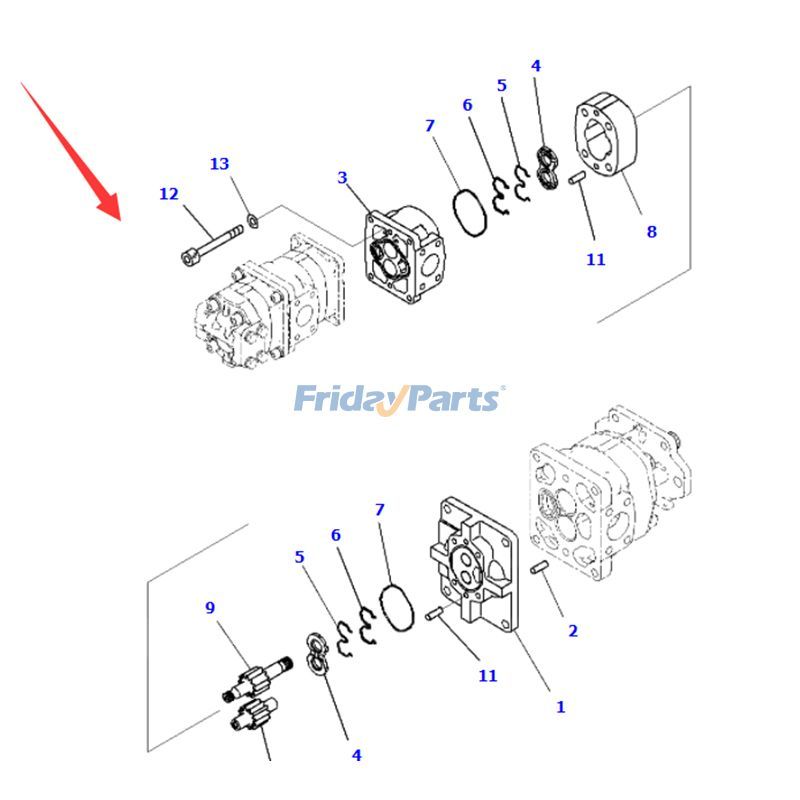 Bomba hidráulica 705-56-33140 para camión volquete Komatsu HM400-3M0 HM400-3 HM400-3R Para KOMATSU
